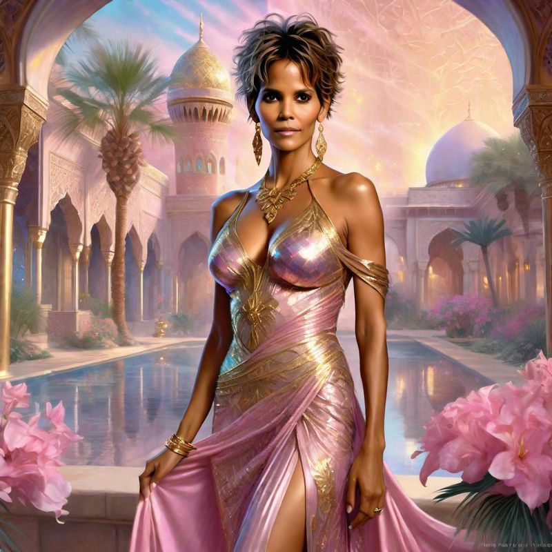 Halle Berry as Arabian princess in an arabic palace in a Fantasy World 1.jpg