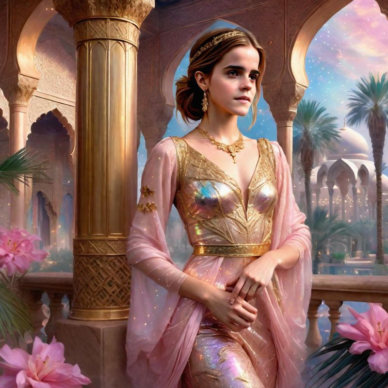Emma Watson as Arabian princess in an arabic palace in a Fantasy World 4.jpg