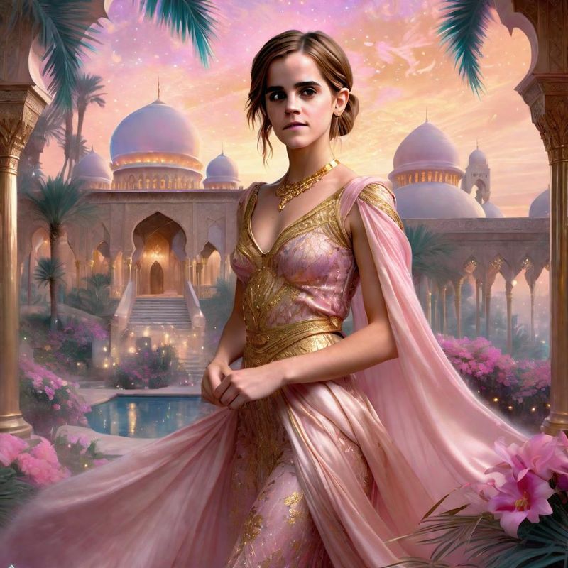 Emma Watson as Arabian princess in an arabic palace in a Fantasy World 3.jpg