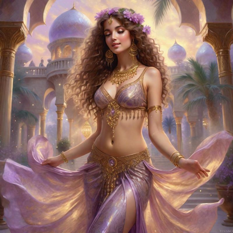 Young Sensual Women as a Belly dancing Harem dancer in an arabic palace in a Fantasy World 1.jpg