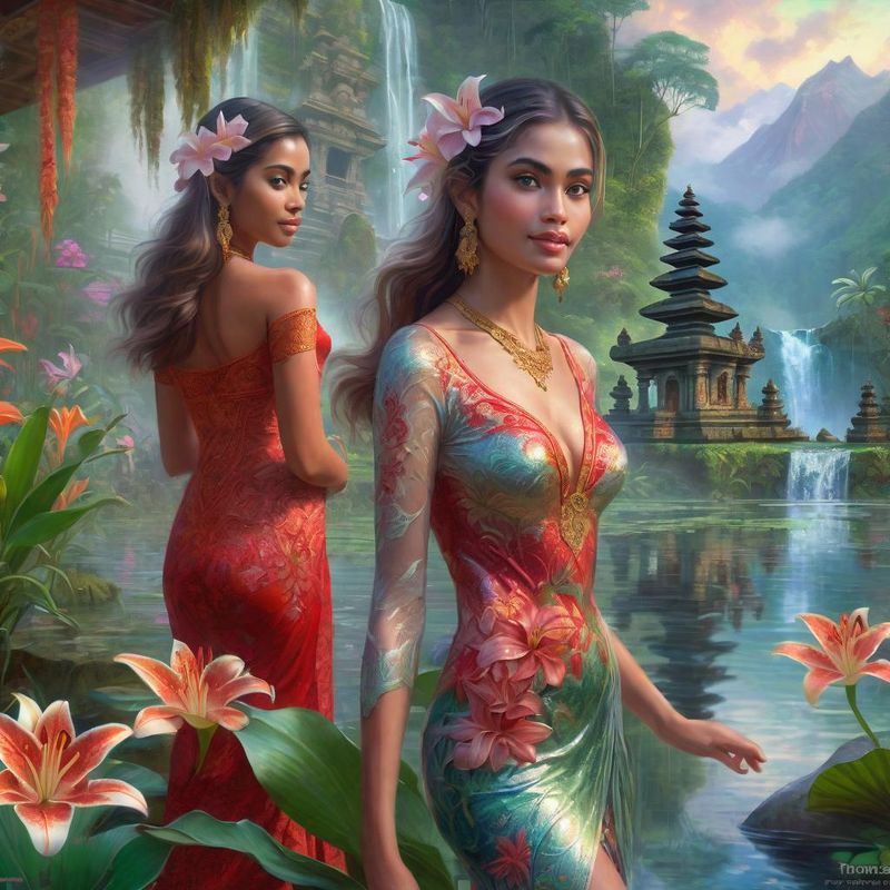 Young Sensual Women in the jungle of Bali near a Hindu temple 5.jpg