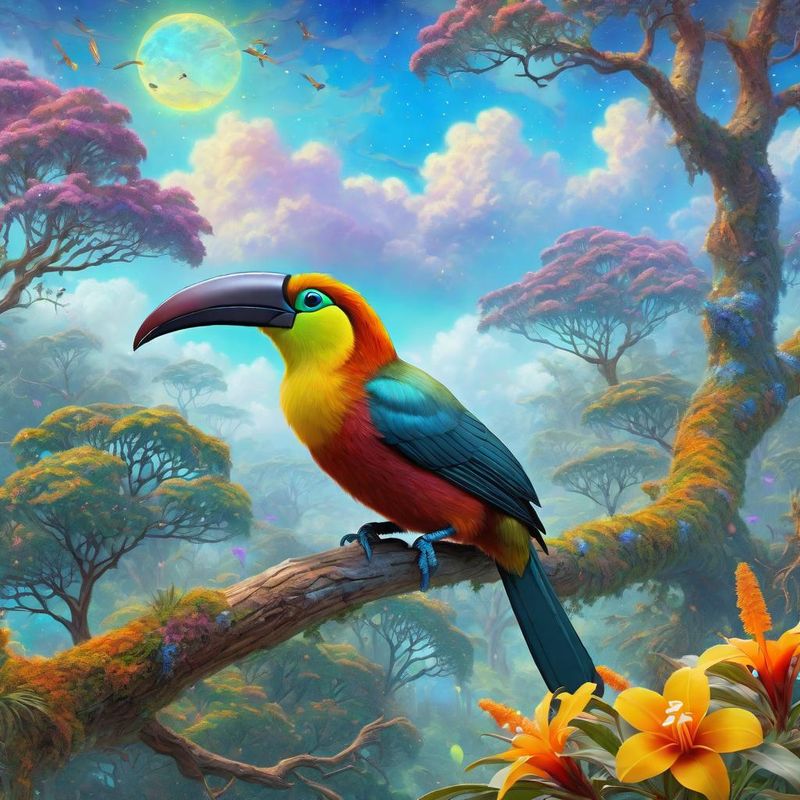 SAFFRON TOUCANET on a branch 1.jpg