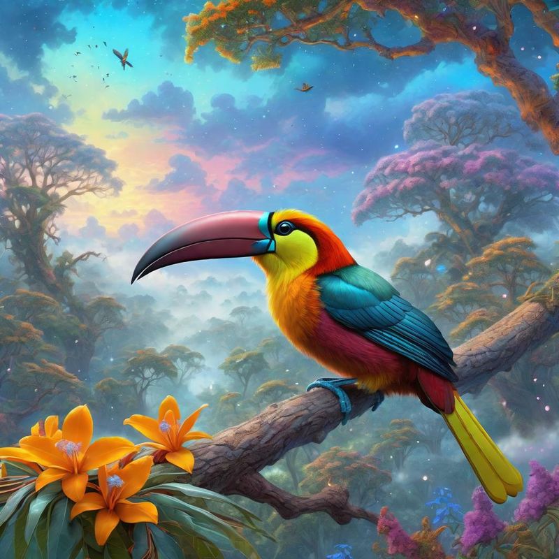 SAFFRON TOUCANET on a branch 2.jpg