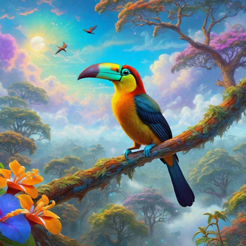 SAFFRON TOUCANET on a branch 3.jpg