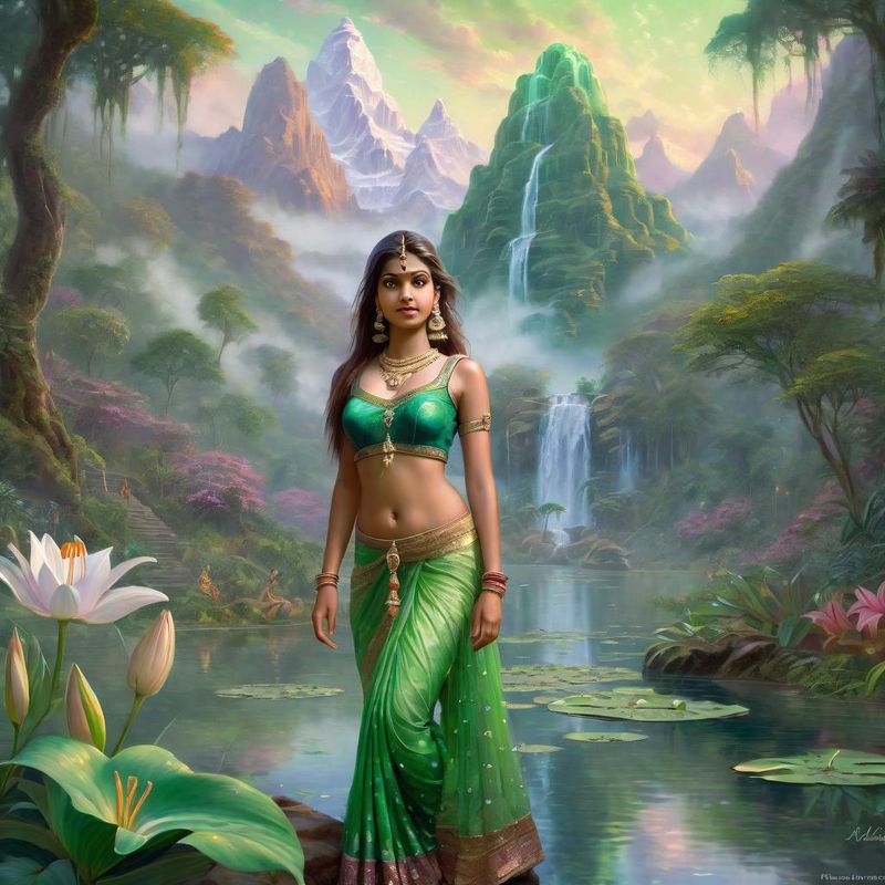 Young Sensual Women in the jungle of India near a Temple 8.jpg