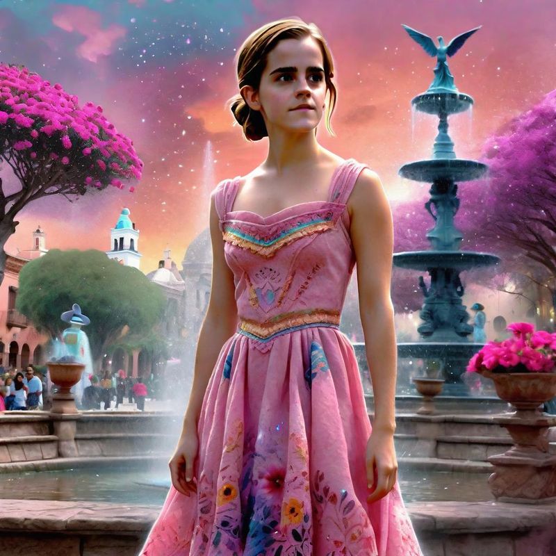 Emma Watson in a Mexican dress in a Mexican fantasy world 1.jpg