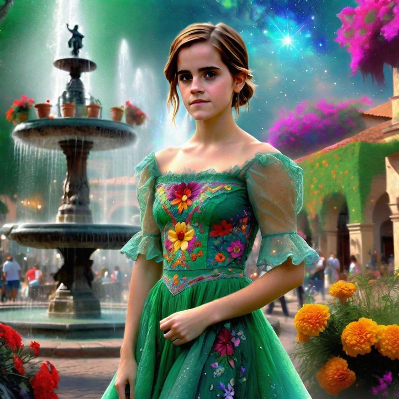 Emma Watson in a Mexican dress in a Mexican fantasy world 4.jpg