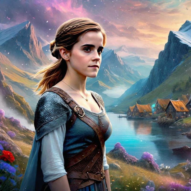 Emma Watson in a Viking dress in a Viking fantasy world 6.jpg