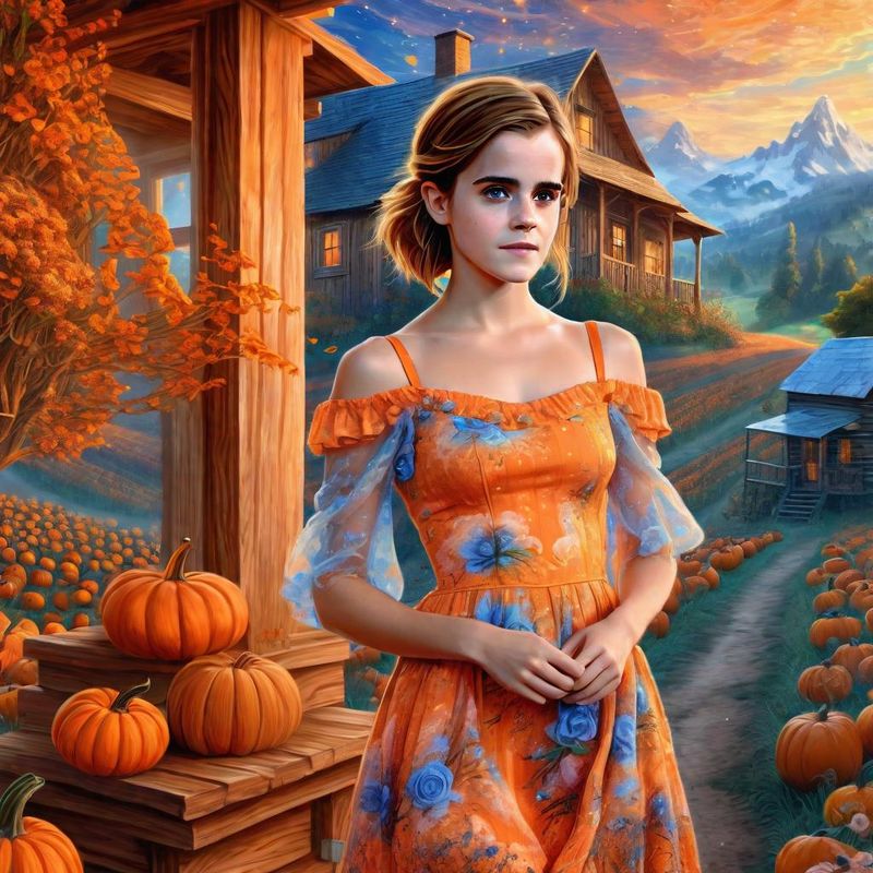 Emma Watson in a Pumpkin Field 5.jpg