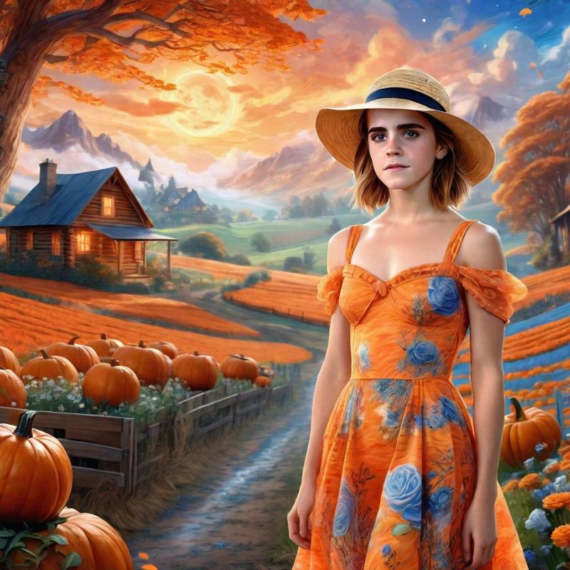 Emma Watson in a Pumpkin Field 4.jpg