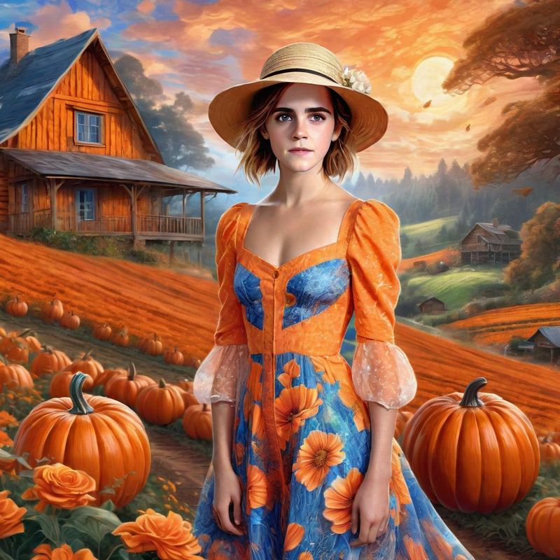 Emma Watson in a Pumpkin Field 3.jpg