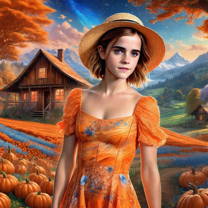 Emma Watson in a Pumpkin Field 1.jpg