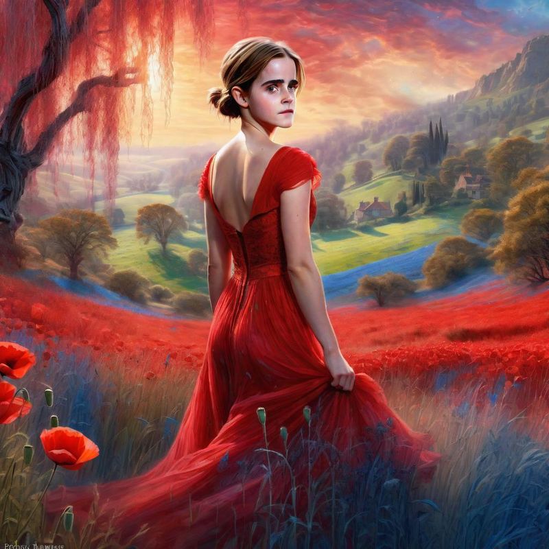 Emma Watson in a Poppy Field 1.jpg