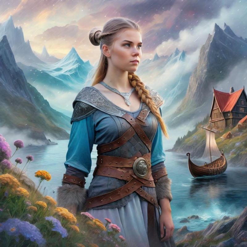 Young Women in a Viking dress in a Viking fantasy world 4.jpg