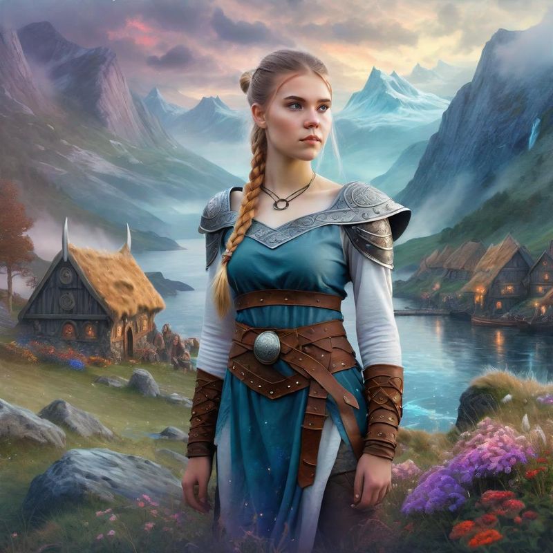 Young Women in a Viking dress in a Viking fantasy world 1.jpg
