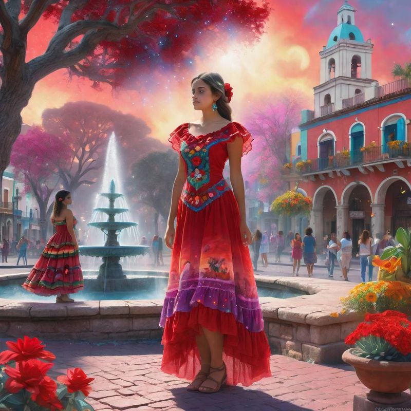 Young Women in a Mexican dress in a Mexican fantasy world 6.jpg