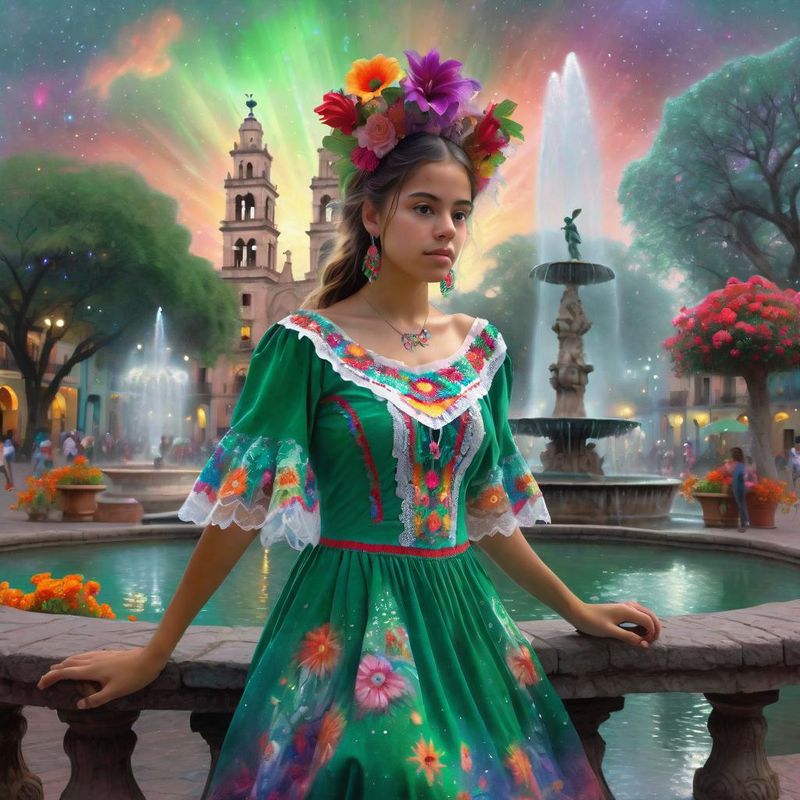 Young Women in a Mexican dress in a Mexican fantasy world 4.jpg