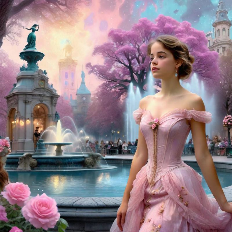 Young Women in a Belle Epaque dress in a Belle Epoque fantasy world 1.jpg