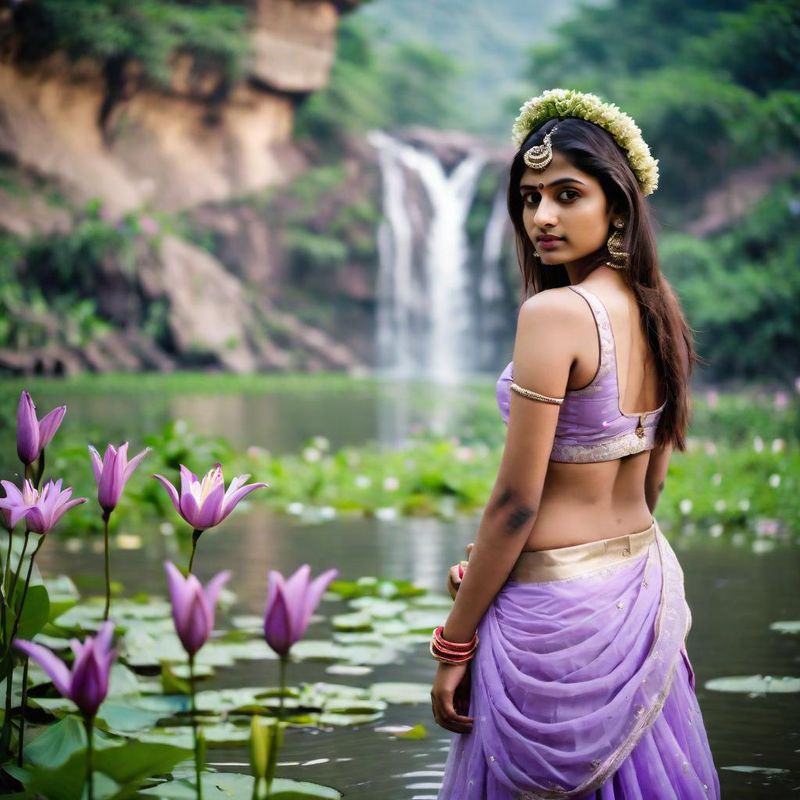 Young Sensual Women in the jungle of India near a Temple 2.jpg