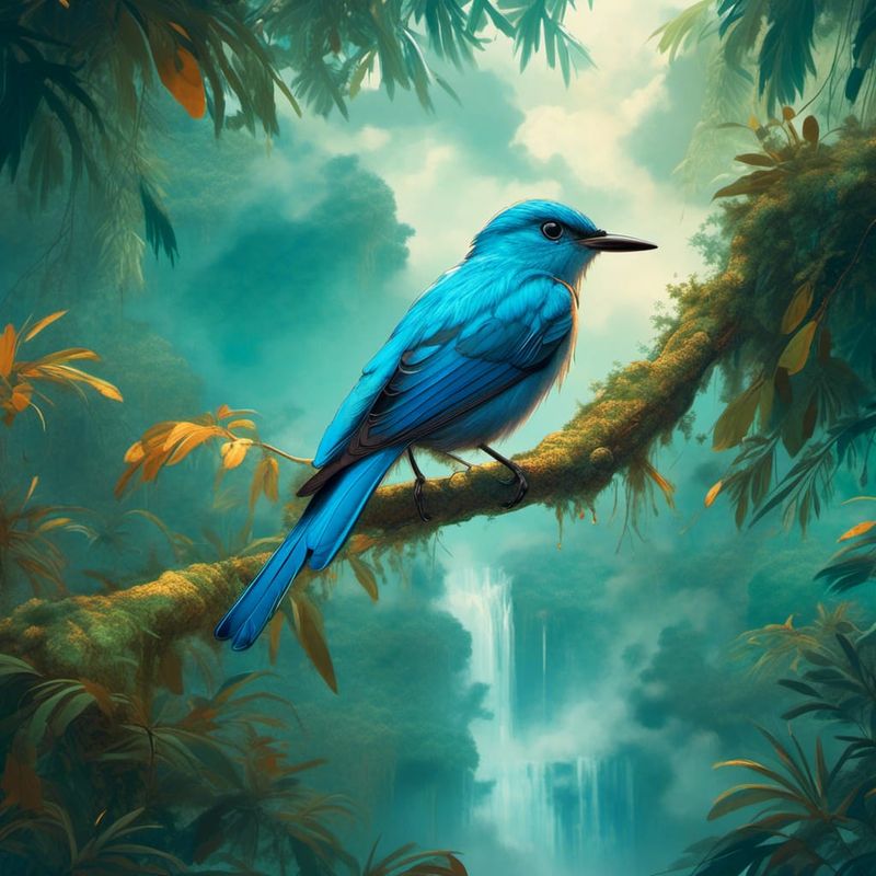 Indigo Flycatcher on a branch - Fall 2.jpg