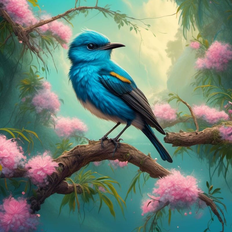 Indigo Flycatcher on a branch - Spring 1.jpg