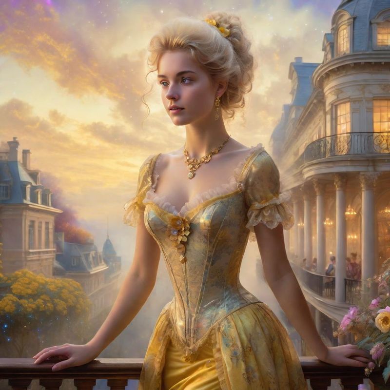 Young Sensual Women Standing on a Balcony in a 18 century 6.jpg