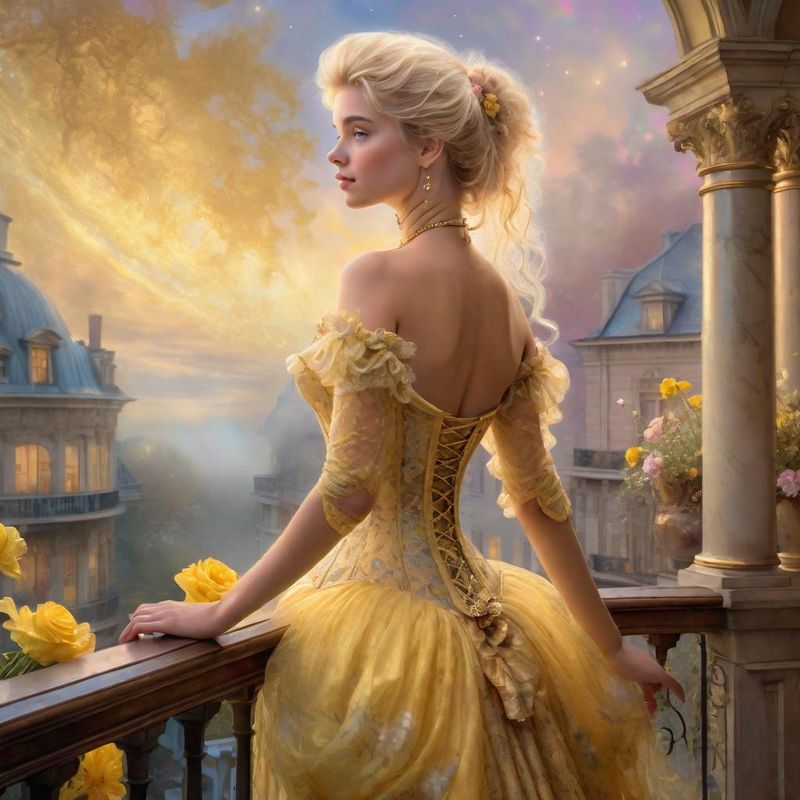 Young Sensual Women Standing on a Balcony in a 18 century 5.jpg