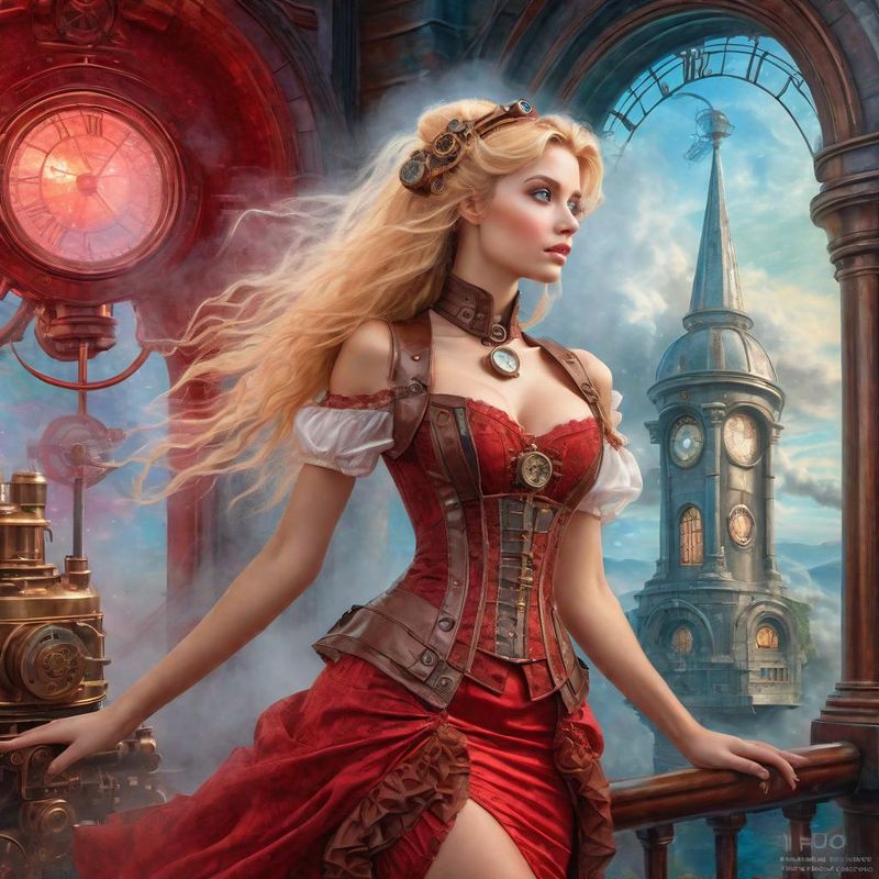 Young Sensual Women in a Victoriaanse steampunk clothes in a steampunk fantasy world 6.jpg