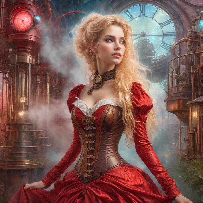 Young Sensual Women in a Victoriaanse steampunk clothes in a steampunk fantasy world 4.jpg