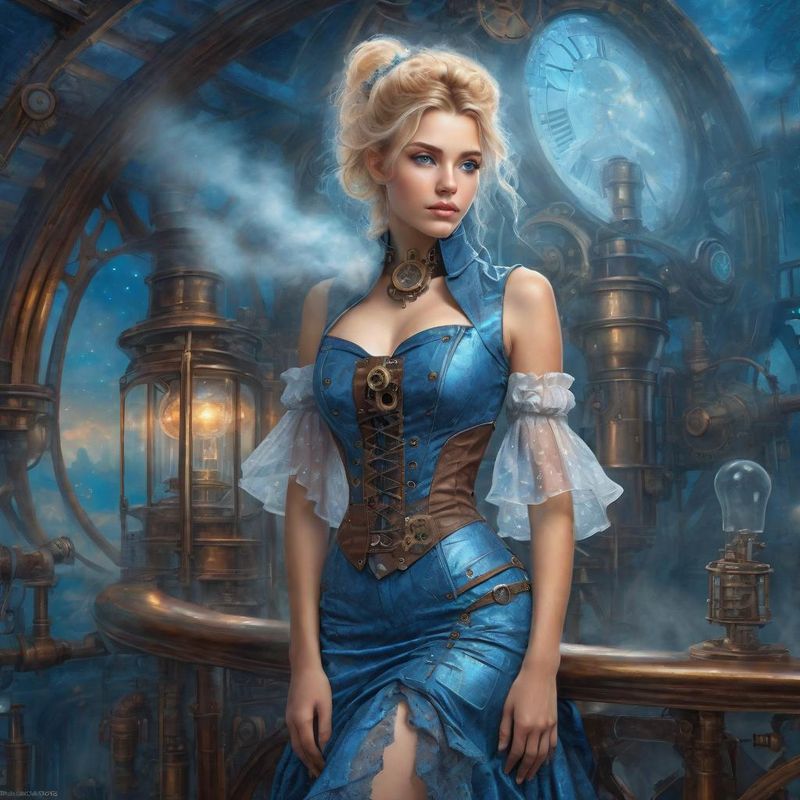 Young Sensual Women in a Victoriaanse steampunk clothes in a steampunk fantasy world 3.jpg
