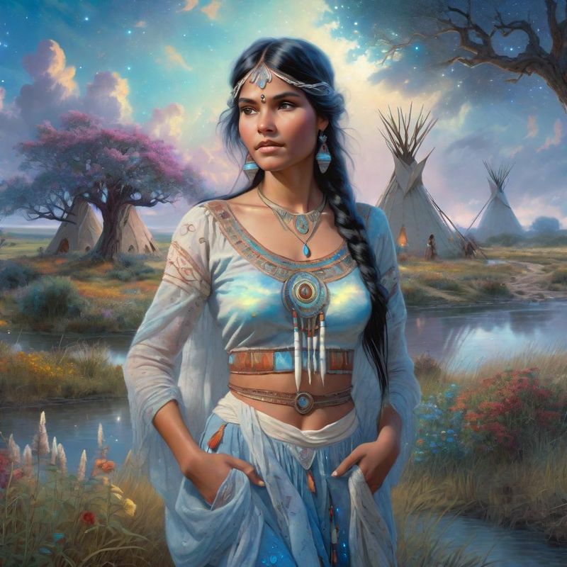 Young Beautiful Women as an Indian Sqauw on the Prairie 6.jpg
