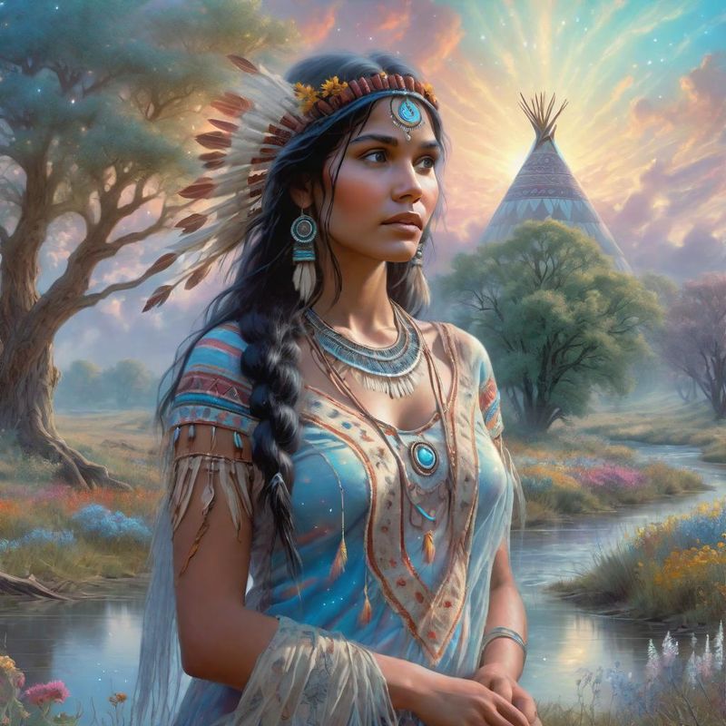 Young Beautiful Women as an Indian Sqauw on the Prairie 4.jpg