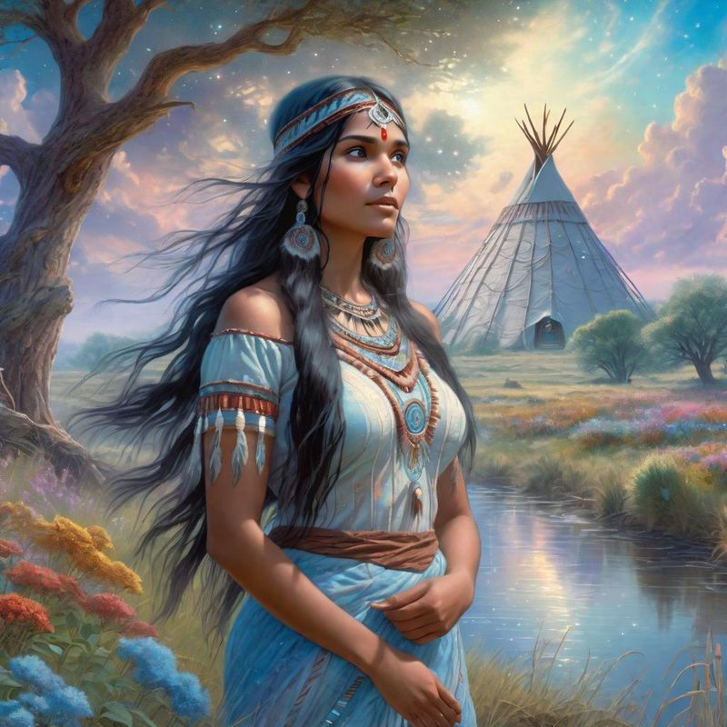 Young Beautiful Women as an Indian Sqauw on the Prairie 3.jpg
