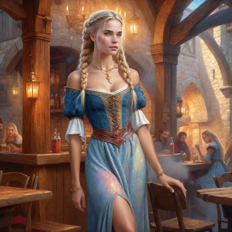 oung Beautiful Women standing in medieval Clothes on an medieval Tavern in a Fantasy World 3.jpg