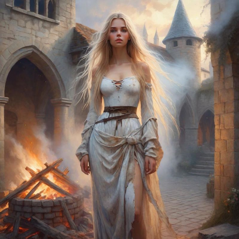 Scary Young Beautiful Women standing in medieval dirty torn Clothes in a medieval Fantasy World 5.jpg