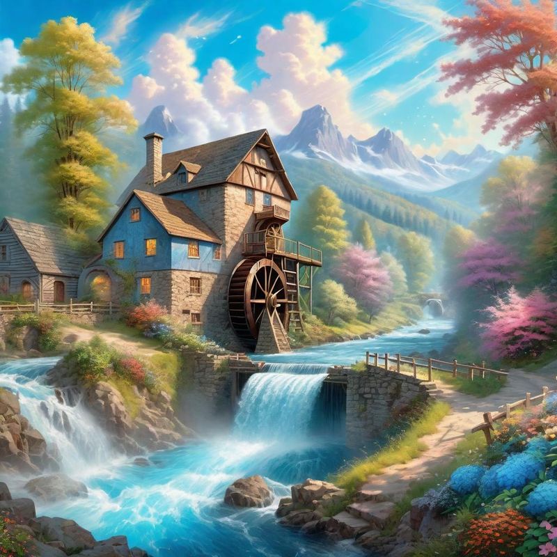 a water mill on a river - Summer 2.jpg