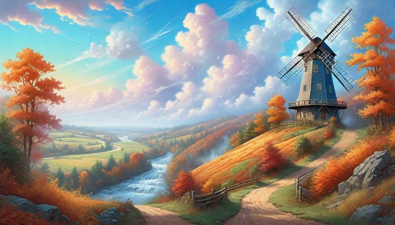 a windmill on a hill - Fall 2 - Wall.jpg