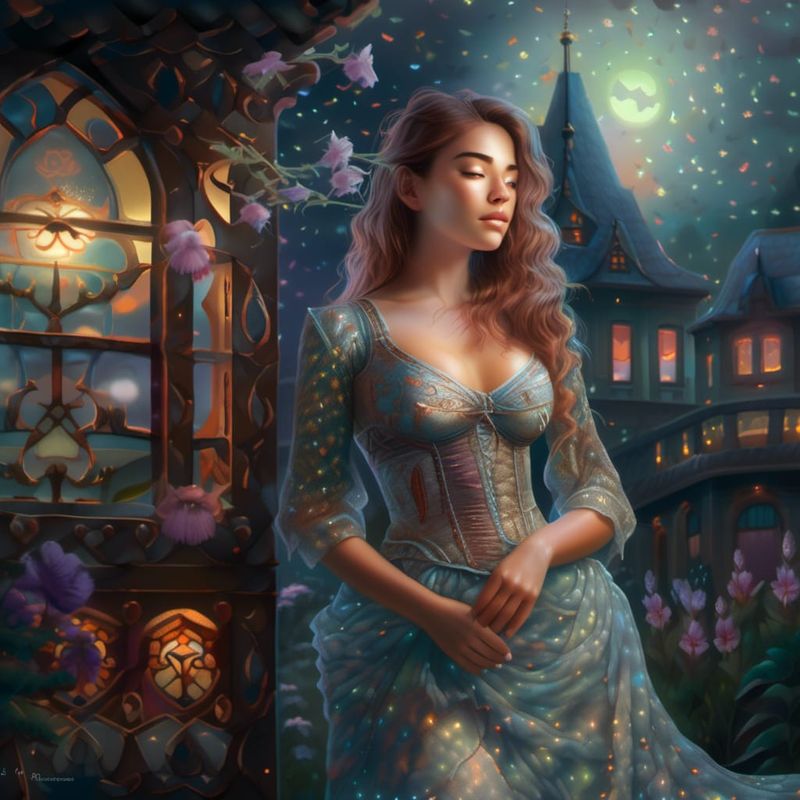 Young women in a Town in a Fantasy World 1.jpg