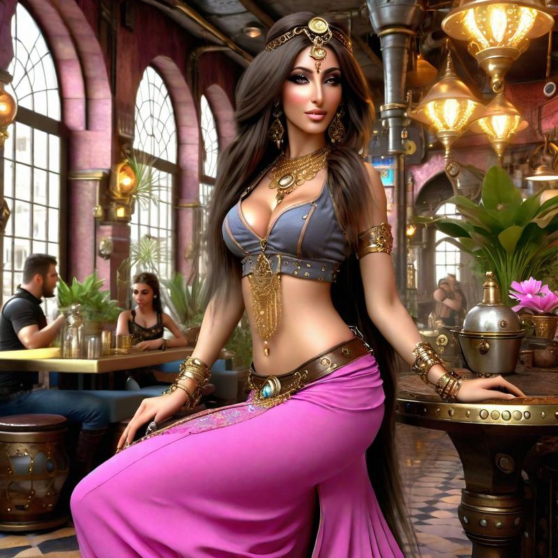 Beautiful Belly Dancer in a steampunk Arabisch Cafe 8.jpg