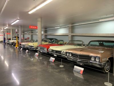 Right to left, 1964 Buick, 1960 Buick, early 1960s Dodge, 1950s Lincoln (5386)