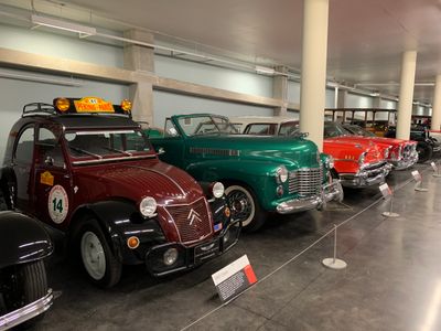 Left to right, 1953 Citroen, 1940s Cadillac, 1957 Chevrolet (5425)