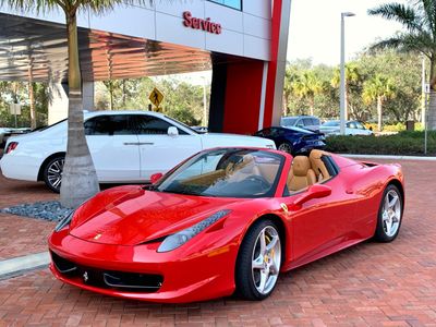 Ferrari 458 Spider, with 2022 Rolls Royce Ghost in the background (5962)