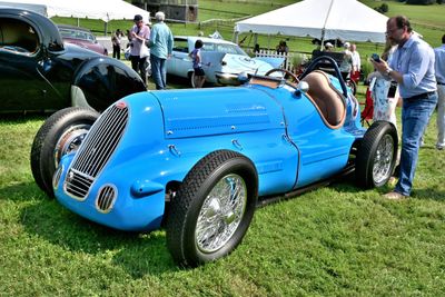 1937 Bugatti Type 57 Monoposto (single-seat race car), Mike Gertner, Silverado, California, 2021 Radnor Hunt Concours (0592)