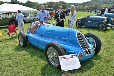 1937 Bugatti Type 57 Monoposto (single-seat race car), Mike Gertner, Silverado, California, 2021 Radnor Hunt Concours (0591)