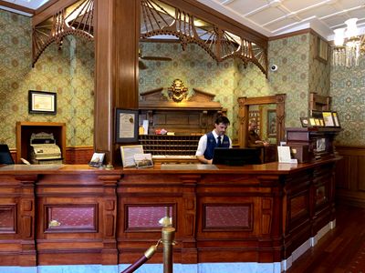 Front desk at Strater Hotel, Durango, CO. (8853)