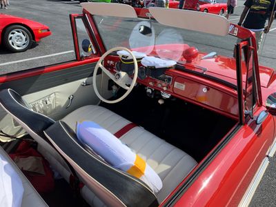 Several gimmick questions were asked about Doug's amphibious 1964 Amphicar. Photo from Aug. 31, 2019. (1765)