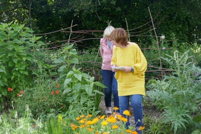 At the community garden