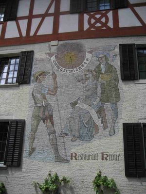 Le restaurant Krone : une allusion  l'poque des Habsbourg ?
