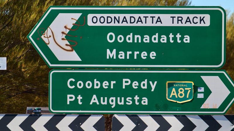 Turn off on Stuart Highway