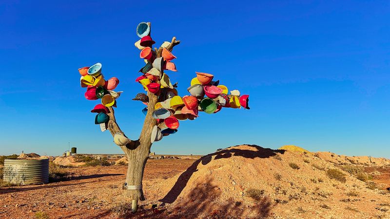 Coober Pedy, a treeless opal town, SA